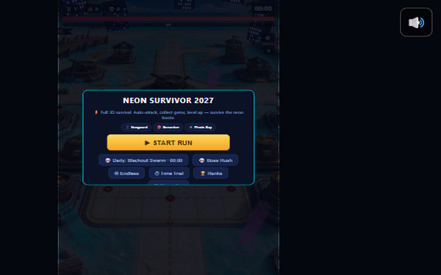 Neon Survivor 2027 — 3D neon survival