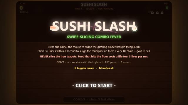 Sushi Slash gameplay
